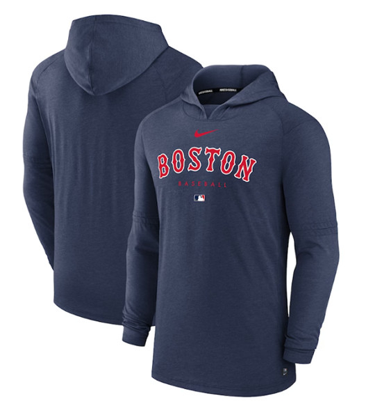 Men's Boston Red Sox Navy Dri-FIT Early Work Pullover Hoodie